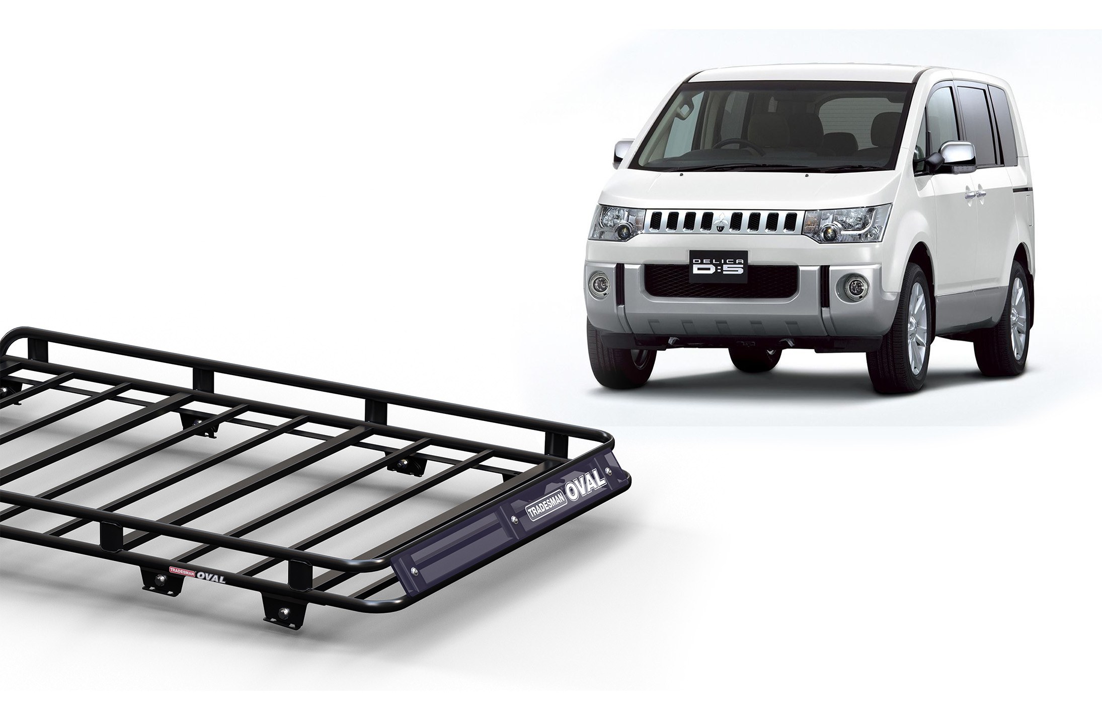 Thumbnail image of Mitsubishi Delica LWB L/Roof (01/94 - 12/07) Oval Steel Platform