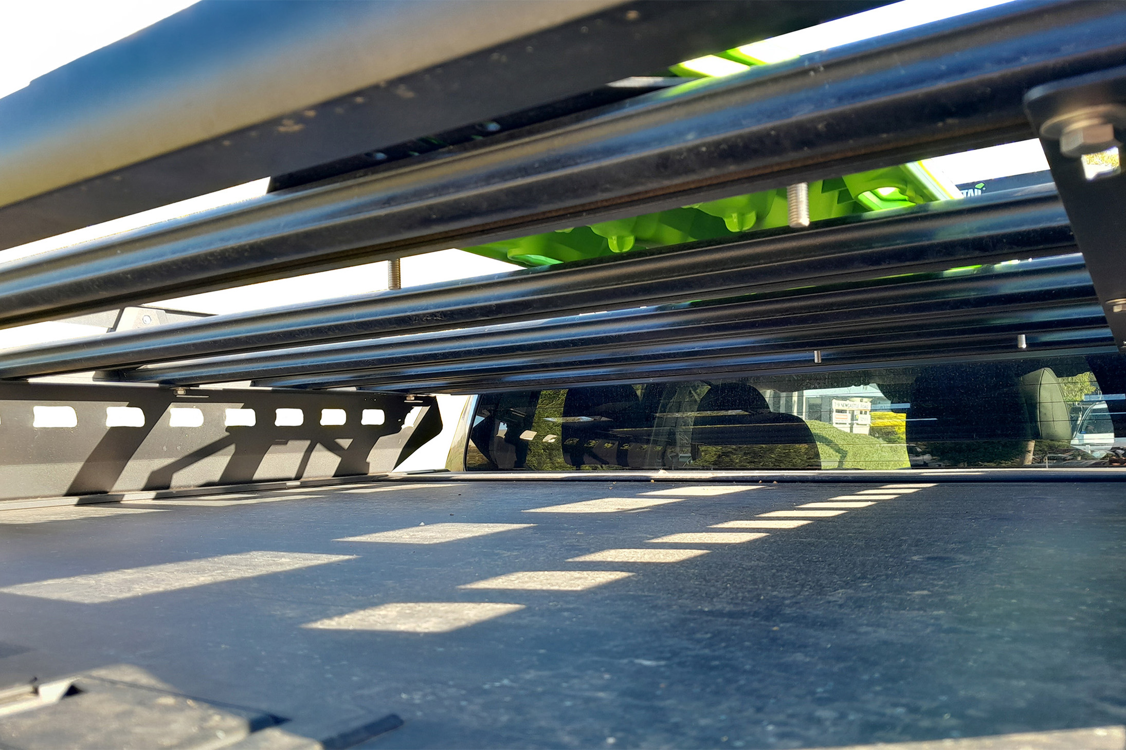 WT-EGRRTR-1415U_Side.jpg Side image of Mazda BT-50 Dual Cab (2020 - Current) Wedgetail Adventure Platform to suit EGR roll top roof rack