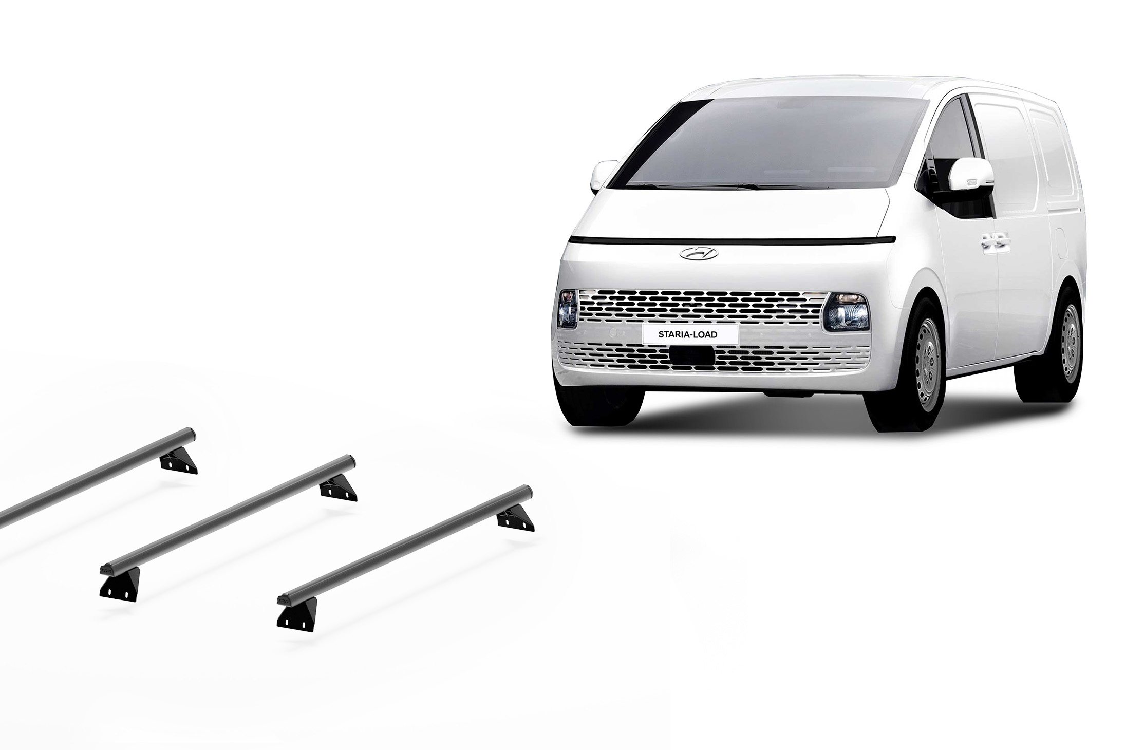 Thumbnail image of Hyundai Staria Van (06/21 - Current) Trademax Crossbars x 3