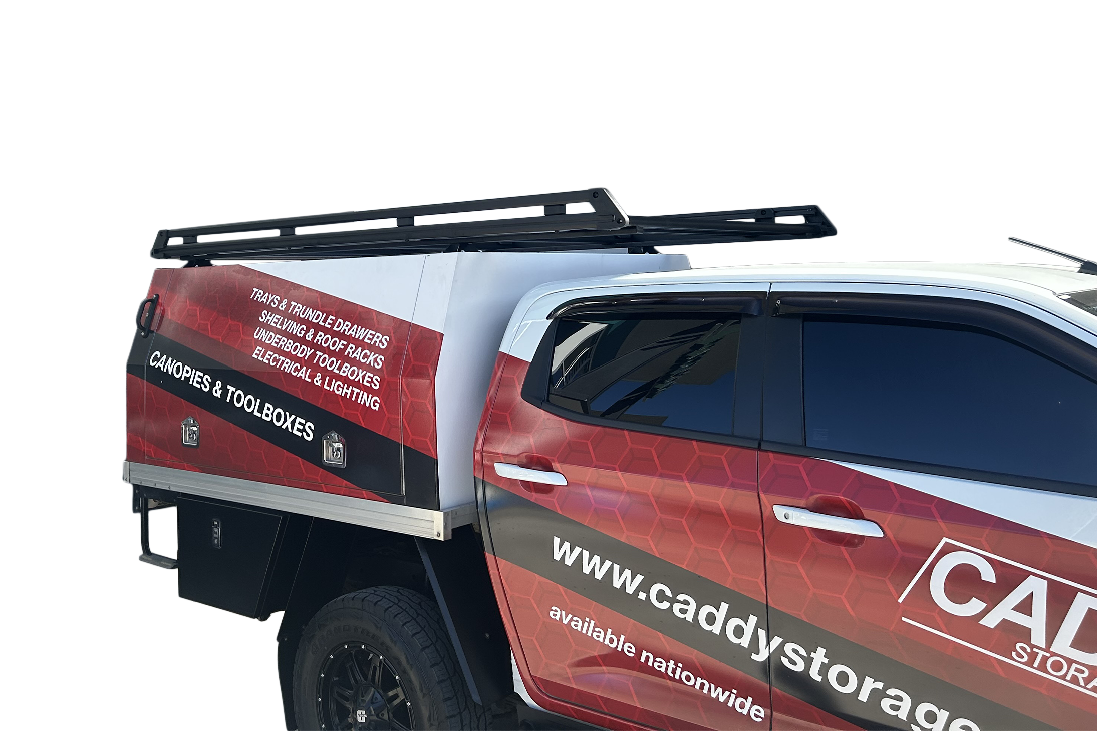 RW-EXCAD-2714_Hero.png Hero image of Wedgetail Trade Service Body Combination Kit To Suit Extra Cab Canopy Roof Rack