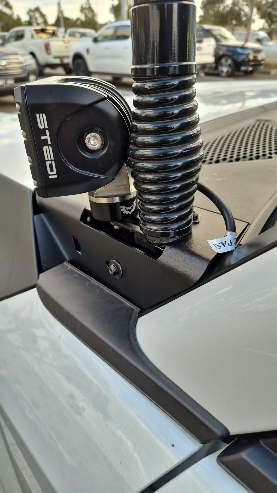WTA-TP250AM_Front.bmp Front image of Toyota Prado 250 B Bonnet Aerial / Light Mount - Passenger Side